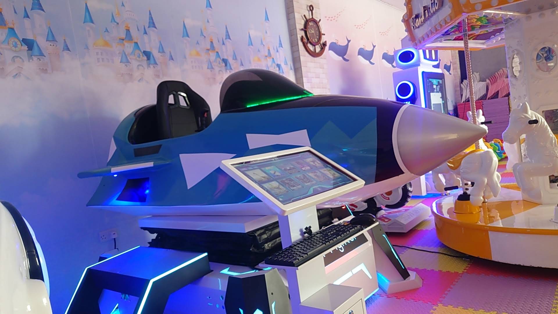 Kids' VR jet ride at ChezaHouse